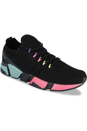 Campus Women Black Mesh Running Shoes