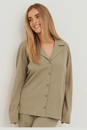 NA-KD Women Beige Solid Casual Shirt