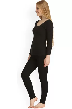 Kanvin Women Black Thermal Set NEW2150BK2170