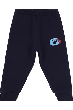BodyCare Girls Navy Blue Solid Cotton Joggers