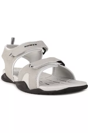 POWER Men Grey Solid Sports Sandals