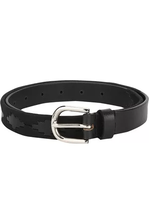 Aditi Wasan Women Black Textured Leather Belt
