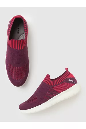 Marc Loire Women Purple Textured Slip-On Sneakers