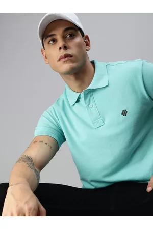 ONN Men Blue Polo Neck Plus size T-shirt
