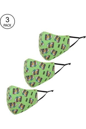 Tossido Kids Pack Of 3 3-Ply Reusable Pure Cotton Cloth Mask