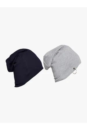 VIMAL JONNEY Unisex Grey & Navy Blue Beanie