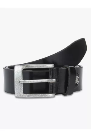 KARA Black Leather Single Side Belt