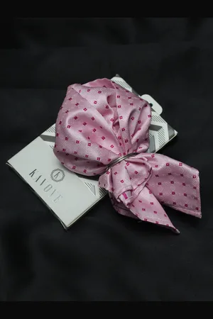 KOVOVE Men Pink Woven Design Pocket Square