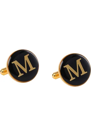 Tossido Men Black & Yellow Cufflink