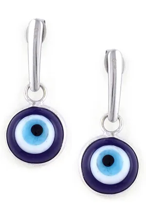 EL REGALO Blue Oval Drop Earrings