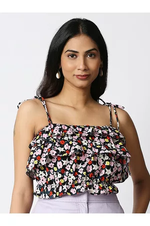20Dresses Blue Floral Print Crop Top