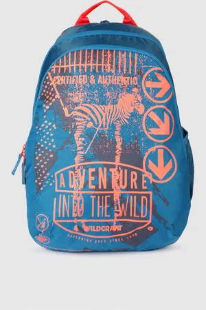 Wildcraft Unisex Blue & Orange Printed Backpack