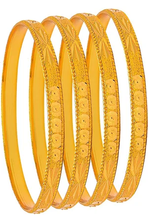 Shivansh Set Of 4 Gold-Plated Bangles