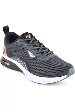 Campus Unisex Kids Grey Mesh Running Non-Marking Shoes