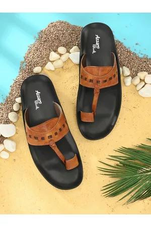 Azzaro Men Brown Self Design Slip-On