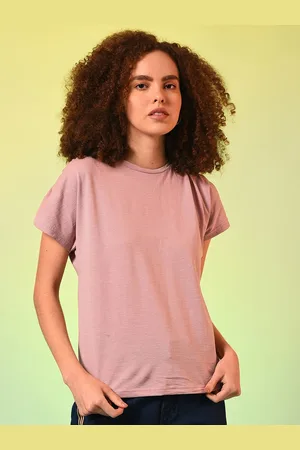 Campus Pink Extended Sleeves Regular Pure Cotton Top