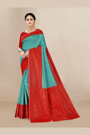 VAIRAGEE Woven Design Zari Silk Blend Saree