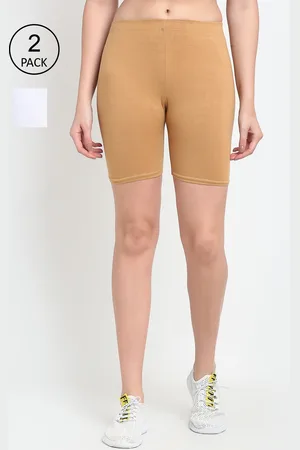 Jinfo Women Pack Of 2 Cycling Sports Cotton Shorts