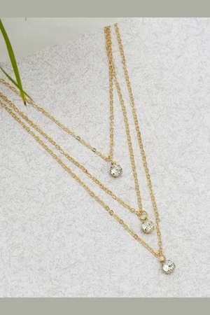 Joker & Witch Gold-Toned Alloy Gold-Plated Layered Necklace