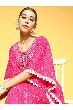 Ishin Bandhani Pure Cotton Kurta Set