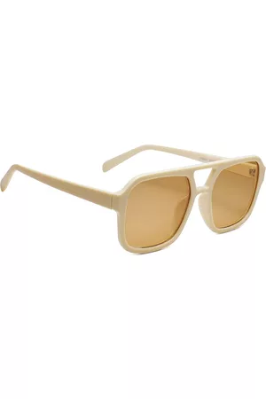 Peter Jones Eyewear Unisex Lens & Brown Square Sunglasses with UV Protected Lens - 98062CR