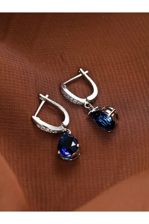 Yellow Chimes Women Blue Contemporary Drop Earrings
