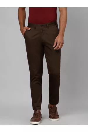 Richlook Men Brown Slim Fit Chinos Trousers