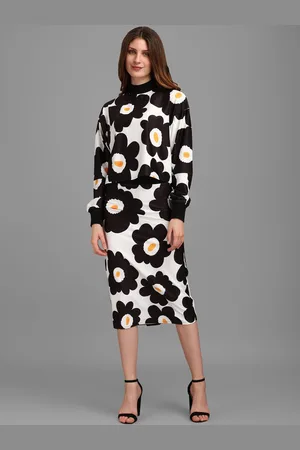 PURVAJA Women White & Black Printed Co-Ord Set