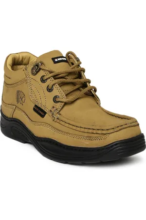 Red Chief Men Khaki Solid Leather Derbys