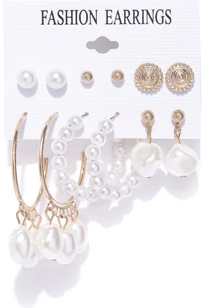 Jewels Galaxy Set of 6 Gold-Plated Earrings