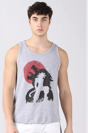 Bushirt Men Grey Printed Pure Cotton T-shirt