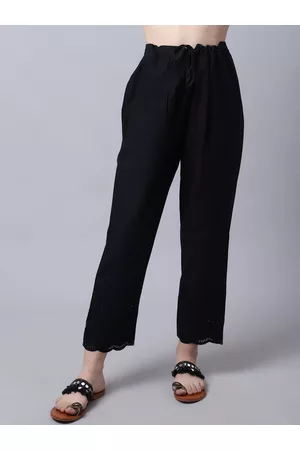 CANTABIL Women Black Solid Trousers