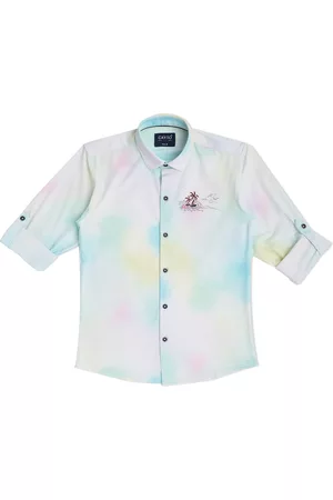 CAVIO Boys Multicoloured Tie & Dyed Casual Shirt