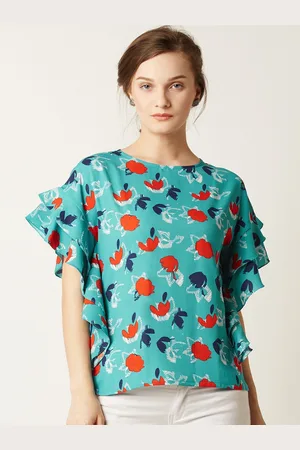 Miss Chase Women Green Printed Top