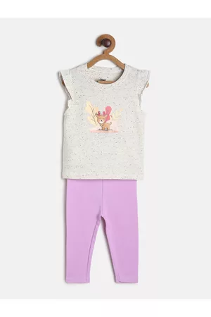 MINI KLUB Girls Multicoloured Printed Top with Leggings
