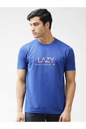 EPPE Men Blue Typography Printed Sports T-shirt