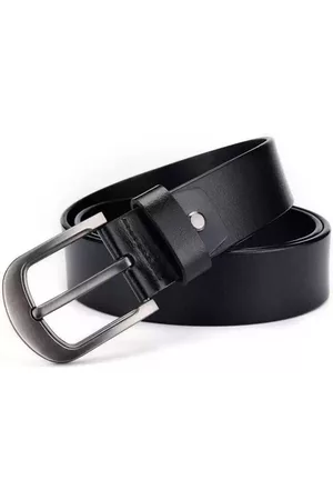 KAEZRI Men Black Leather Belt