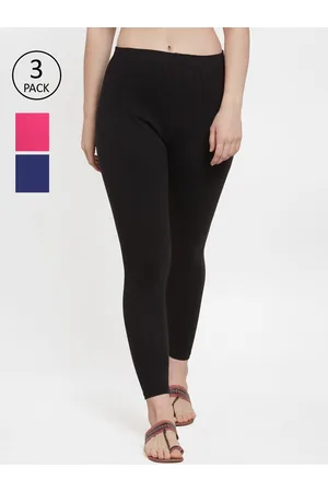 GRACIT Women Pack of 3 Solid Ankle-Length Leggings