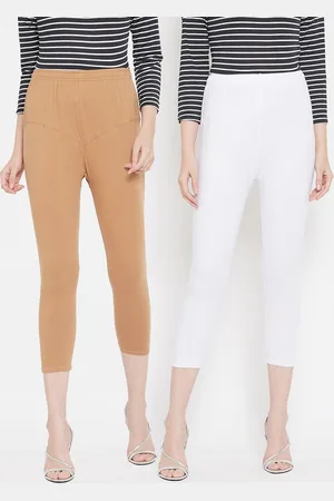 Tulsattva Women Pack Of 2 Solid Three-Fourth Length Leggings