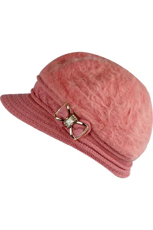iSWEVEN Women Pink Solid Visor Cap