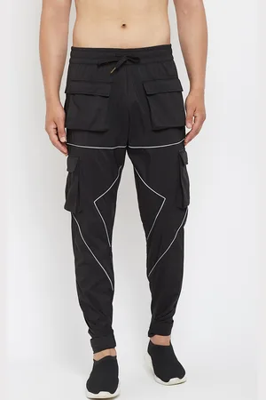 Fugazee solid men's sales black track pants