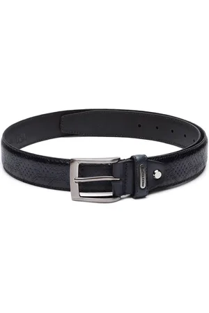 Red Tape Men Navy Blue Textured Leather Formal Belt