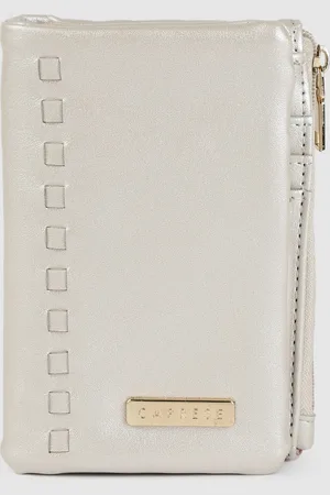 Caprese Women Champagne Solid Two Fold Wallet