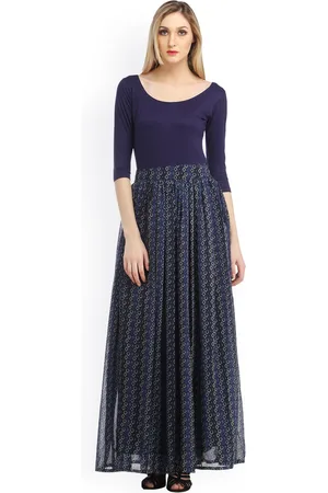 Cation Navy Printed Maxi Dress