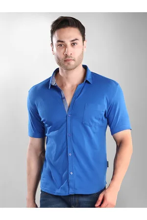 Dream of Glory Inc Men Blue Casual Shirt