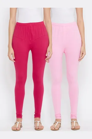 Tulsattva Women Pack Of 2 Solid Churidar-Length Leggings