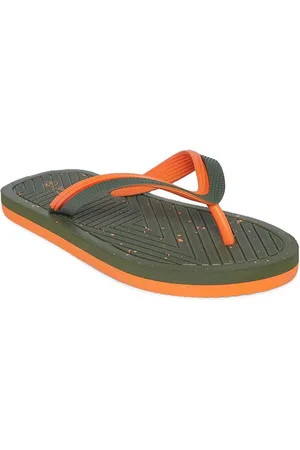 Pantaloons Boys Olive Green & Orange Colourblocked Slip-On