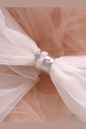 BeWitched Women Silver-Toned Set of 2 Shooting Star Finger Rings