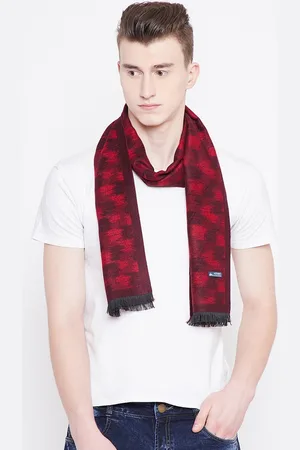 Alvaro Castagnino Men Maroon Printed Mufflers