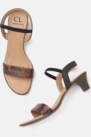 Carlton London womens Slingback Heeled Sandal, BLACK, 4 UK : Amazon.in:  Shoes & Handbags